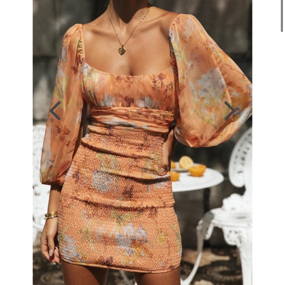 Tangerine Orange Mini Dress